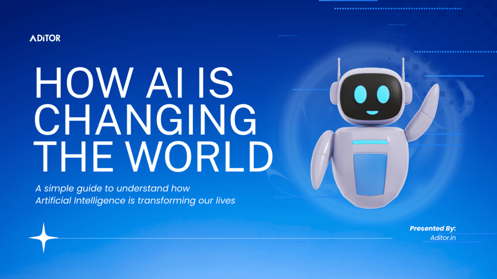 Comparison chart showing how AI tools in 2025 like ChatGPT, Canva AI, and Descript are replacing traditional jobs like content writer, designer, and video editor
